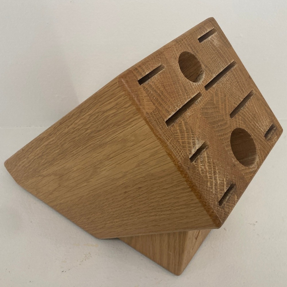 VTG‎ CUTCO Honey Oak Solid Wood 10 Slot Homemaker Knife Block USA Made Cookware